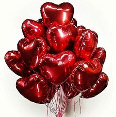 Red Heart Foil Balloons for Love-Themed Events Weddings and Valentine’s Day