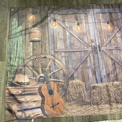 Western Cowboy Backdrop Cowboy Party Decor Large Tapestry Banner 43″x 69″