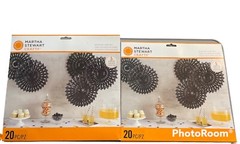 Martha Stewart Crafts Halloween Spiderweb Rosette Kit Black 2 Pkgs Of 5 Each NEW