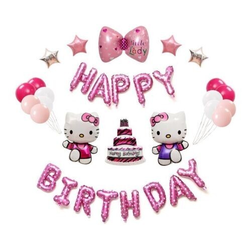 Hello Kitty Birthday Party Decorations Set Hello Kitty Party Supplies Balloons