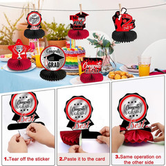 Red and Black Graduation Decorations 2026, Class of 2026 Graduation Party Decora