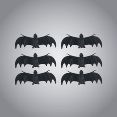 Realistic Plastic Bats Small Bat Toys Black Mini Fake Halloween Spooky Bats 13cm