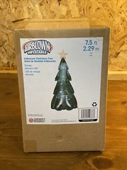 90″ Blow Up Inflatable Mixed Media Green Christmas Outdoor Yard Decoration