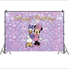 Minnie Mouse Daisy Duck Birthday Backdrop Girl Party Decoration Photo Background