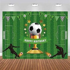 5x3ft Soccer Happy Birthday Backdrop Banner – Sports Themed 4.92ft x 3.28ft