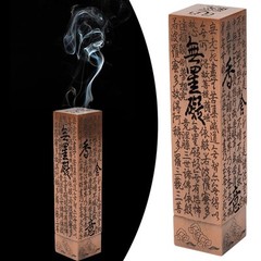 Heart Sutra Incense Burner Ancient Hollow Sculpture Base Red Copper Zen Design