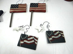 Mixed Lot of July 4th Table Decor Flags Stars Firecrackers Decorations
