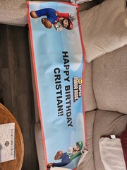 2008 Super Mario Bros Happy Birthday Cristian Banner