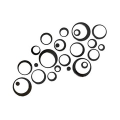 Hollow for acrylic 3D Wall Decals 24 pcs for Bedroom Living Room Nursery Use