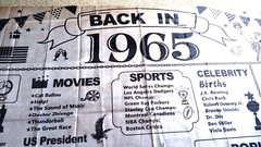 Back In 1965 Birthday Backdrop Banner Anniversary Vintage 42.5″ x 72″