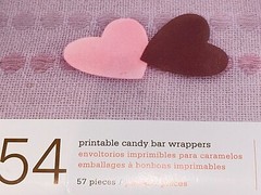 MARTHA STEWART ~ Print to Personalize CANDY BAR WRAPPERS Valentines Day HEART