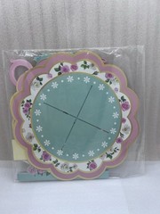 Floral Tea Birthday Party 3-Tier Cupcake Stand & (32pcs) 7in Paper Plates NEW