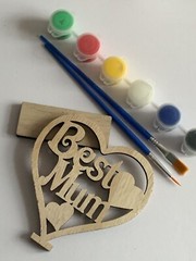 Children’s Craft / Paint Your Own/ Wooden Hearts / Mum Birthday / Best Mum