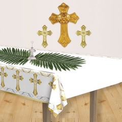 Beistle Religious Tablecover 54 X 108 2 Table Cloth First Communion Decorations