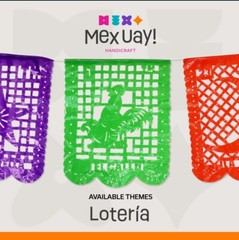 LOTERIA Party Banners~ 3 Pack 18ft each Banner-Plastic Papel Picado.