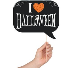 Halloween Photo Booth Props 41 Pc Kit Sign Adhesive Pads Sticks Decorations