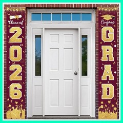 2026 Graduation Party Decorations – Maroon Gold Class of 2026 Congrats Grad P…