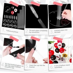 4 Set Graduation Party Balloon Stand Kits for Table Centerpieces Balloon Tables