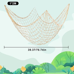 2 PCS Fish Net Decorations, 80 X 40 Inch, Ocean Themed Party Decor Beach, Nautic