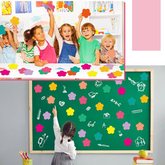 108 Pcs Colorful 5.5 Inch Flower Cutouts Paper Spring Summer Bulletin Board D…