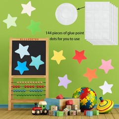 144 PCS Large Star Cutouts Assorted Color Paper Bulletin Board DIY Craft Decor