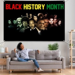 Arosche Large Black History Month Banner 72″ x 72 inches x 48 inches,
