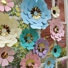 Pastel Paper Flower for Wall Decor Easter Flowers Supplies Birthday Bridal Ba…