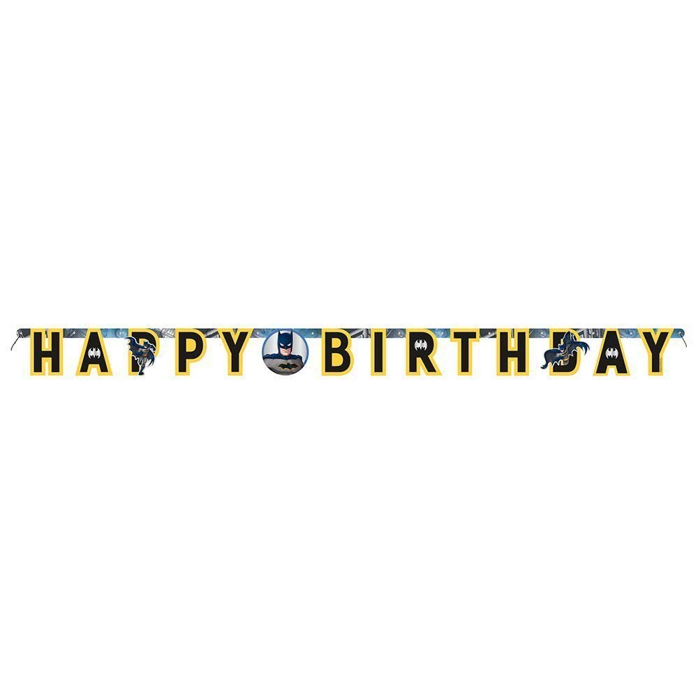 Batman Large Jointed Party Banner – Multicolor Superhero Birthday Decoration,…