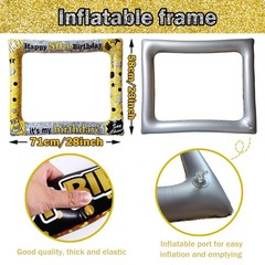 50th Birthday Inflatable Photo Booth Set Giant Selfie Frame Props Polyvinyl