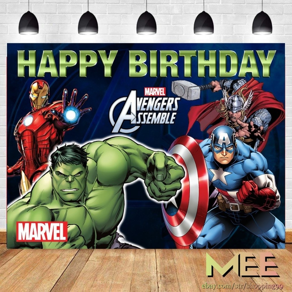 Superheroes Avengers Birthday Party Backdrop Decorations Background Home Studio