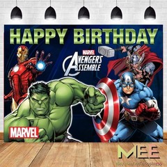 Superheroes Avengers Birthday Party Backdrop Decorations Background Home Studio