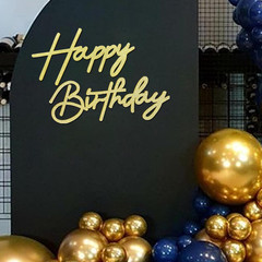 Happy Birthday Sign for Backdrop – Glitter Felt Happy Birthday Letter Sign for B