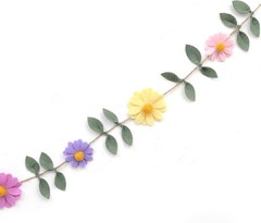 Felt Colorful Daisy Banner – Spring Birthday Wedding Party Decorations,Colorful