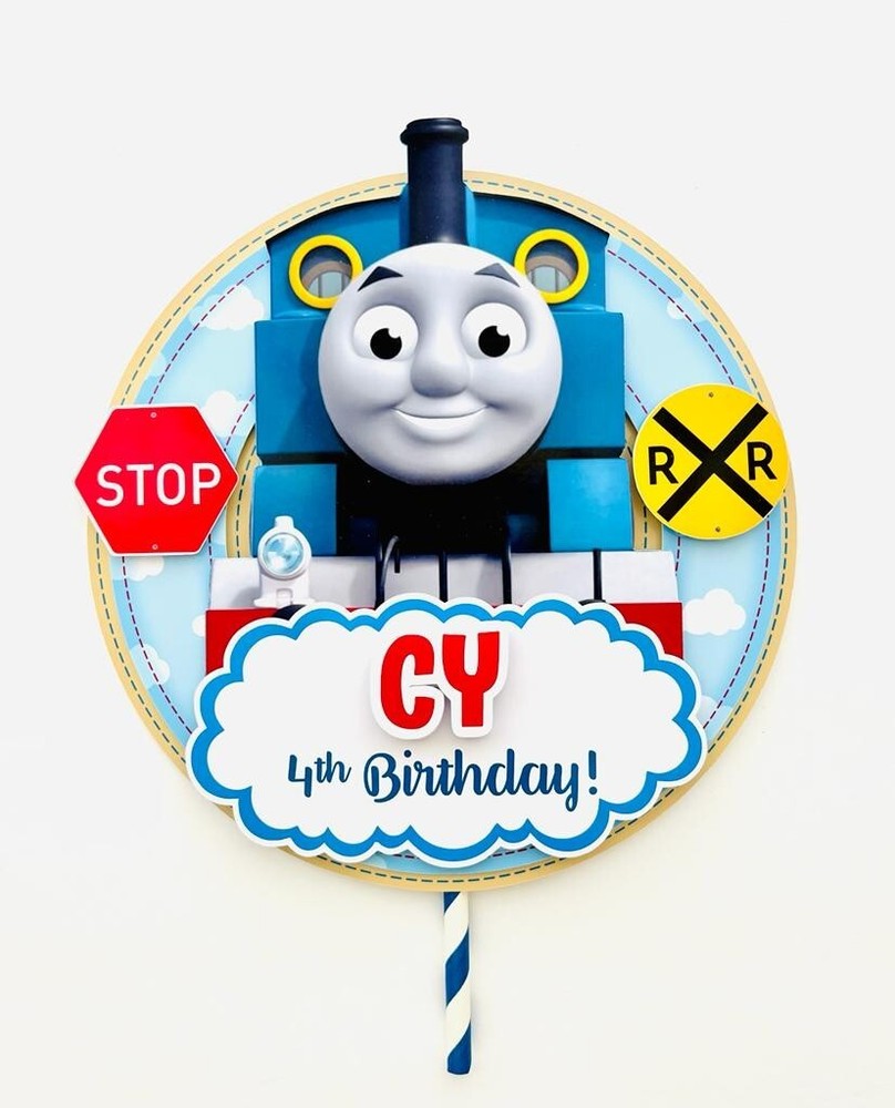 Personalized Thomas the Tank Engine & Friends Themed Cake Topper