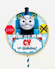 Personalized Thomas the Tank Engine & Friends Themed Cake Topper