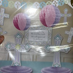 Christening Baptism Decor Baby Religious Party Supply NEW Celebration 10 Pieces
