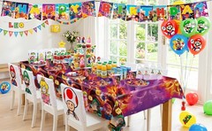 Super Mario Birthday Party Decorations Tableware Backdrop Balloon Cake Toppers