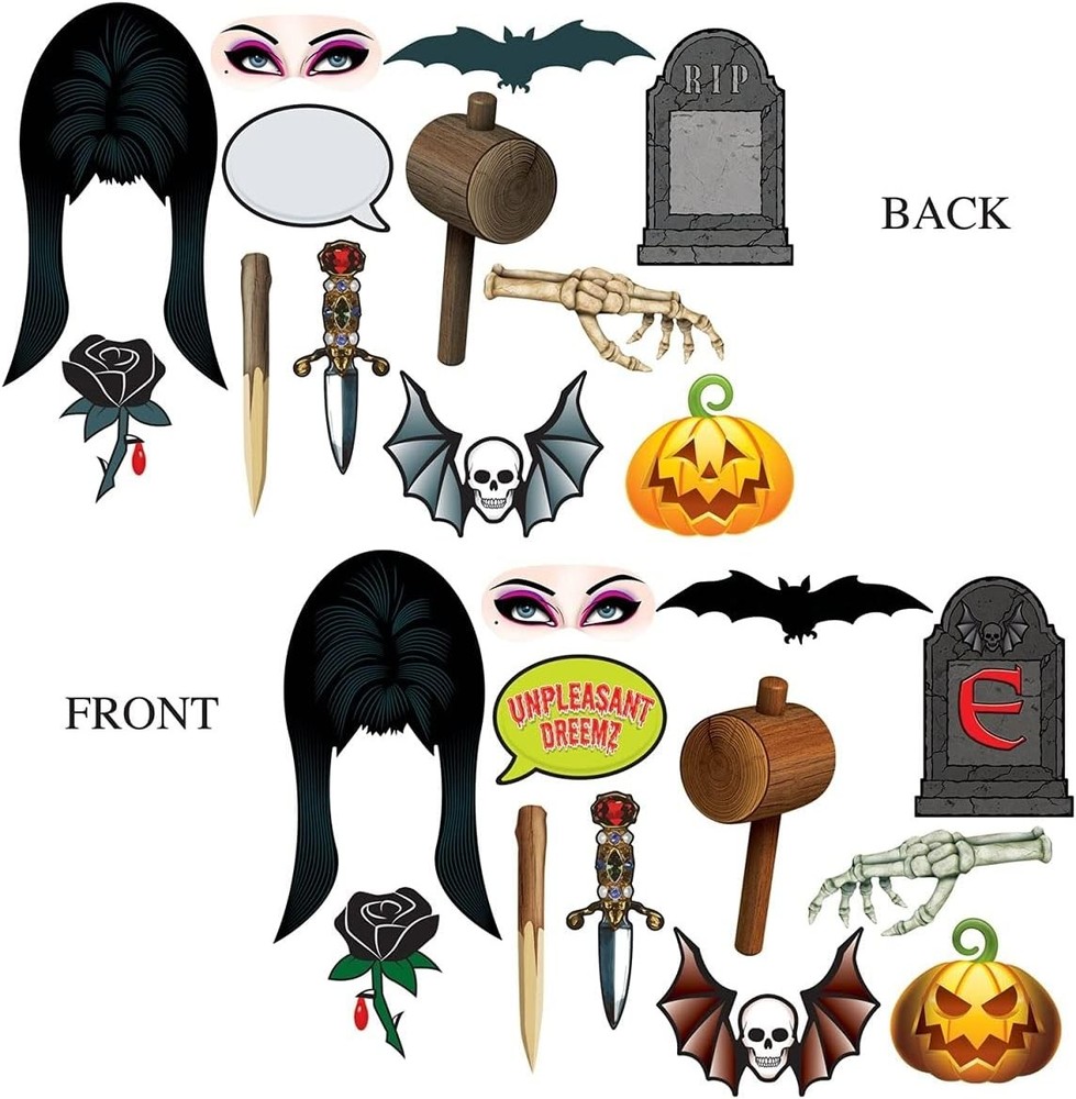 Elvira Haunted House Halloween Party Hanging Wall Decoration Photo Fun Signs