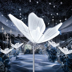 Butterfly Chandelier Floor Lamp – Elegant LED Decoration for Weddings & Parties