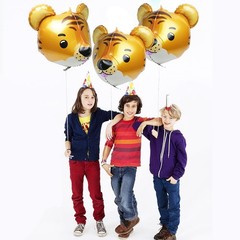 Cute 4D Woodland Jungle Tiger Head Balloons Wildlife Wild Zoo Safari Animal P…