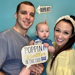 Boy Baby Shower Photo Booth Props Kit 8×10 Inch Sign Sticks 41 PCS