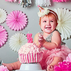Half Birthday Candle 1/2 Year Old Cake Topper for Baby’S Half Year Old Birthday