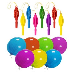 12Pcs Punch Balloons, 18 Inches Punching Balloons, Assorted Color Neon Punch Ba