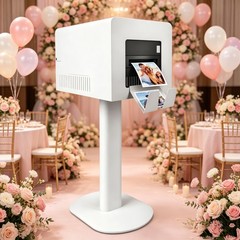 Photo Booth Printer Stand with Wheels Heavy Duty Metal for Wedding,Party & Event