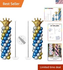 Sturdy 7ft Balloon Tower Pillar Kit – Reusable & Easy to Assemble, Set of 2