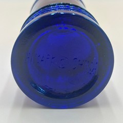 Vintage Cobalt Blue Glass Bottle with Cork – 12” Tall, Hi-Mark China