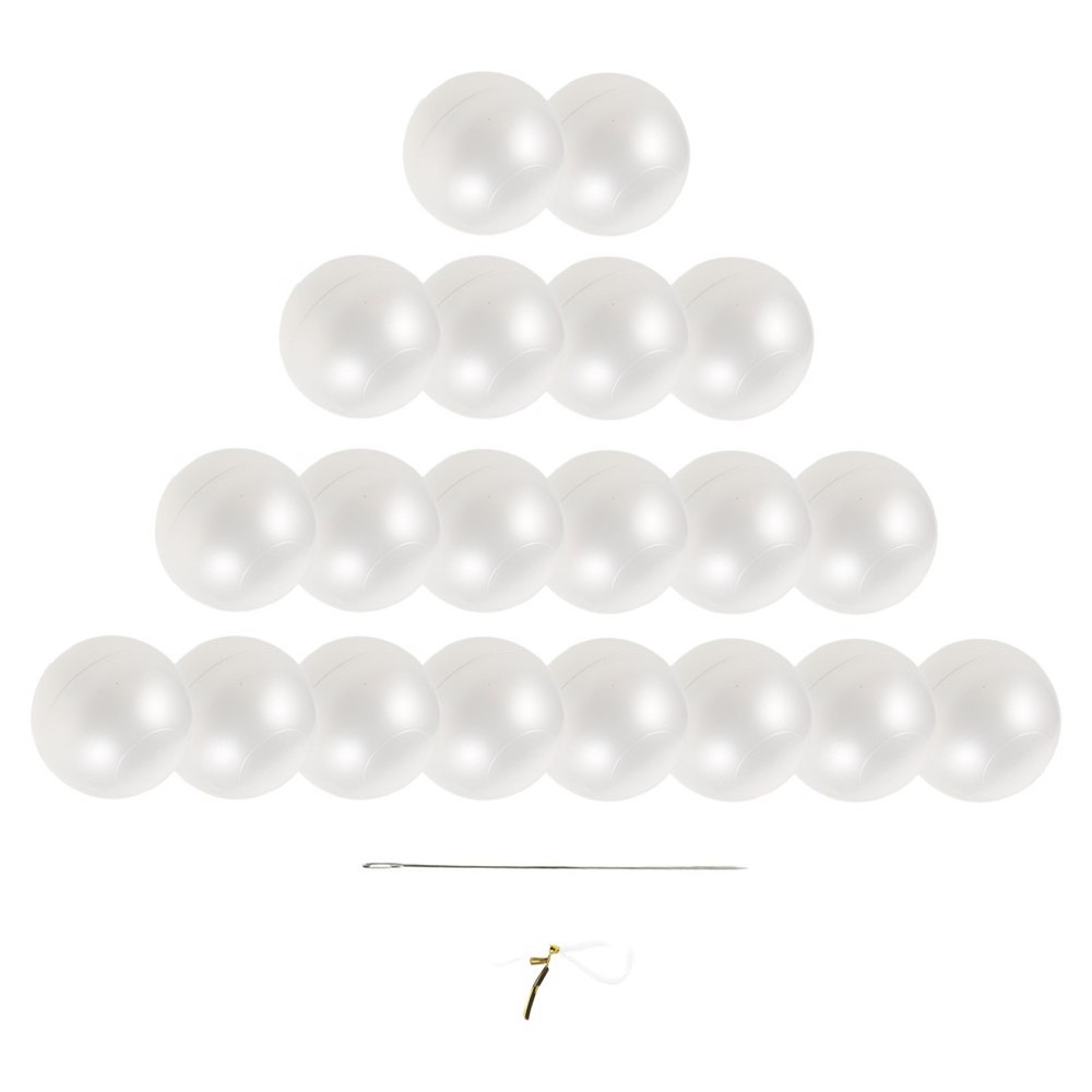 1set White Fake Hanging Strand Chain – 2.2 Inch Giant Round Ball