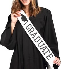 Blank Satin Sashes 2Pcs Plain Pageant Decorate Sashes for Graduation Birthday