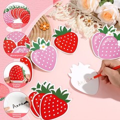 70PCS Strawberry Cutouts Bulletin Board Decorations Sweet Wall Decals -Cuts S…