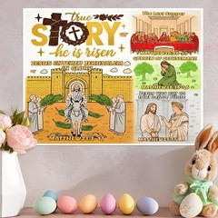 Giant Easter Coloring Posters for Kids – 2PCS 35″ x 31″ Paper Coloring Banner…